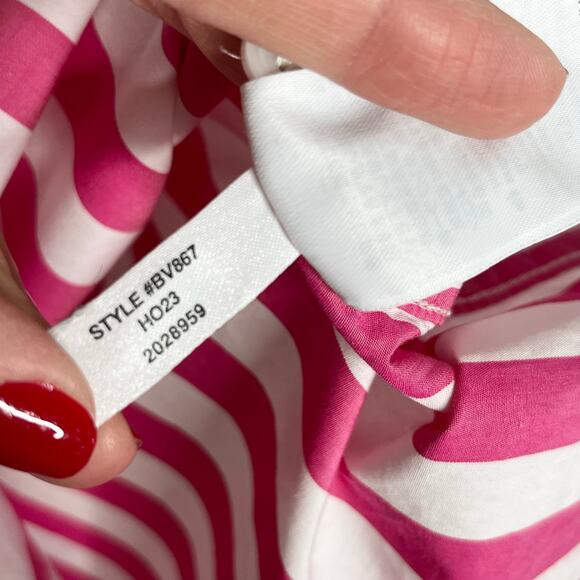 J. Crew Garcon Long Sleeve Button Up Shirt Womens Pink White Stripe Cotton - Picture 10 of 10